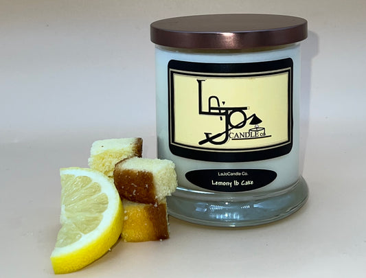 Lemon lb Cake Glass